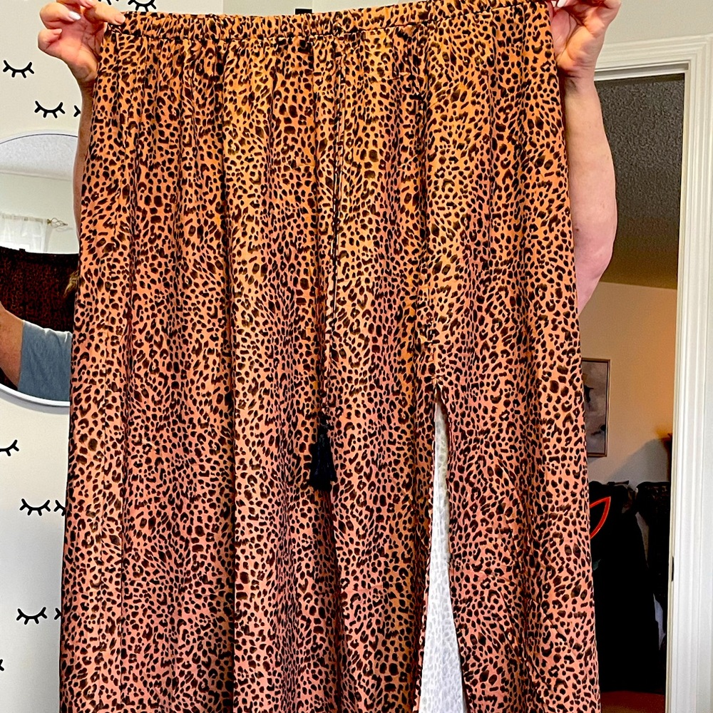 SHEIN Maxi Leopard Skirt